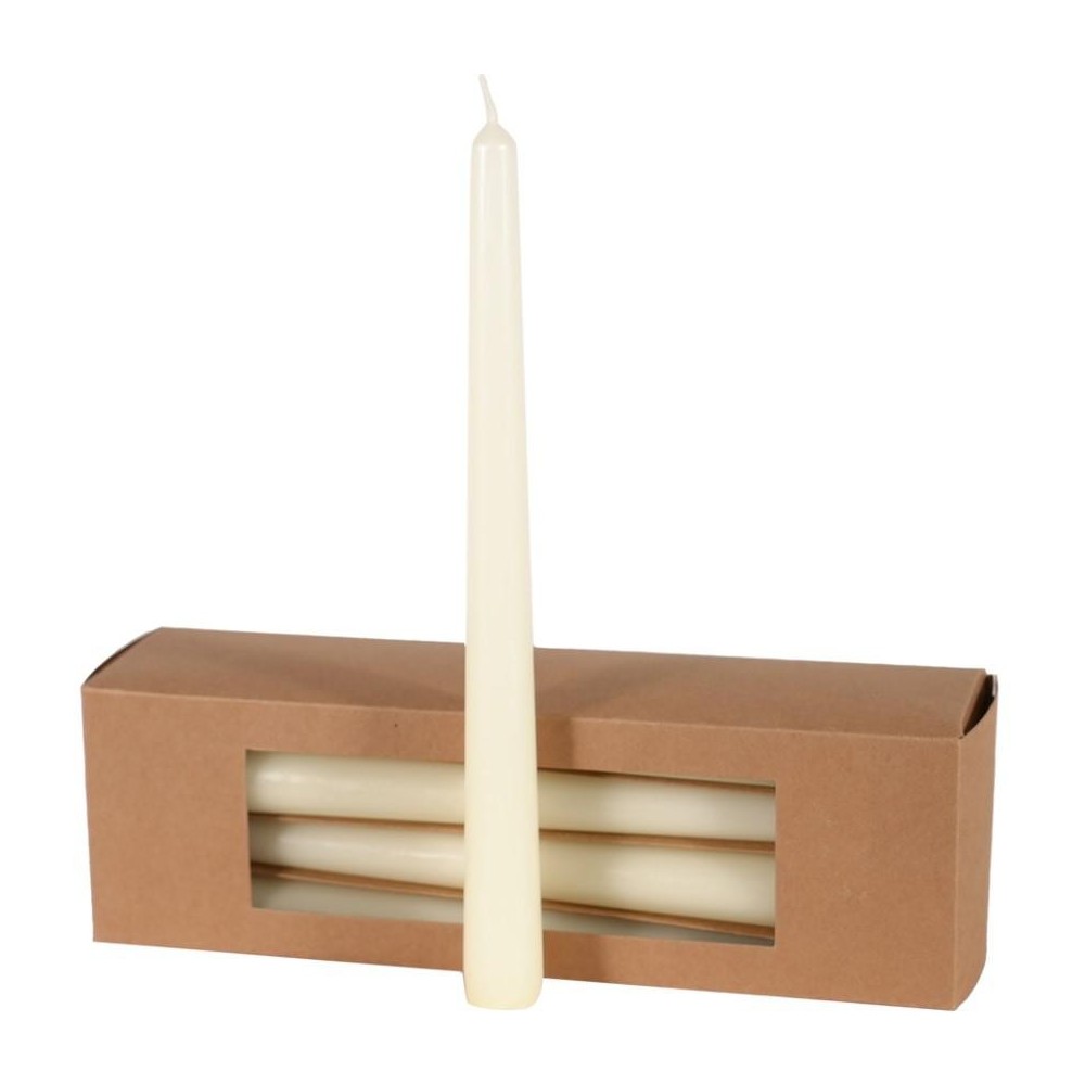 CANDELA CONICA H.250MM. D.21MM. CREMA